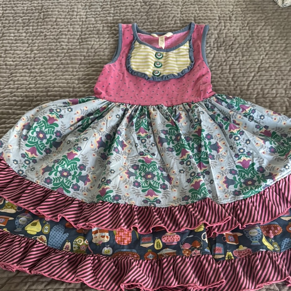 Matilda Jane Kids Dress with Floral Design. Size 6. GUC.